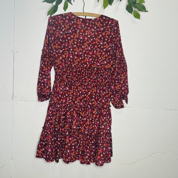 Dear John Floral Marie Mulburry Scallop dress Layered With gathered waist - Picture 12 of 12